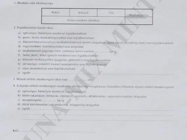 3. sz. függ. Orvosi nyilatkozat munkavégző képességről